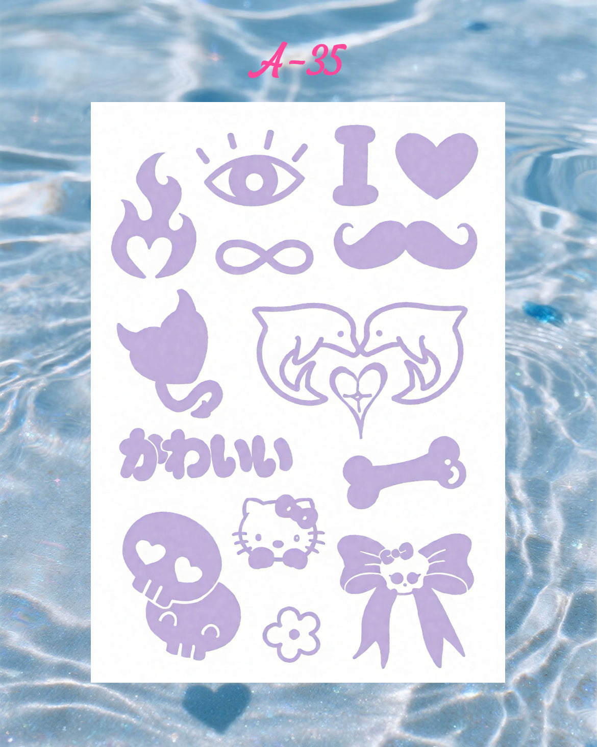 DIY Glitter Tattoo Sticker-A series