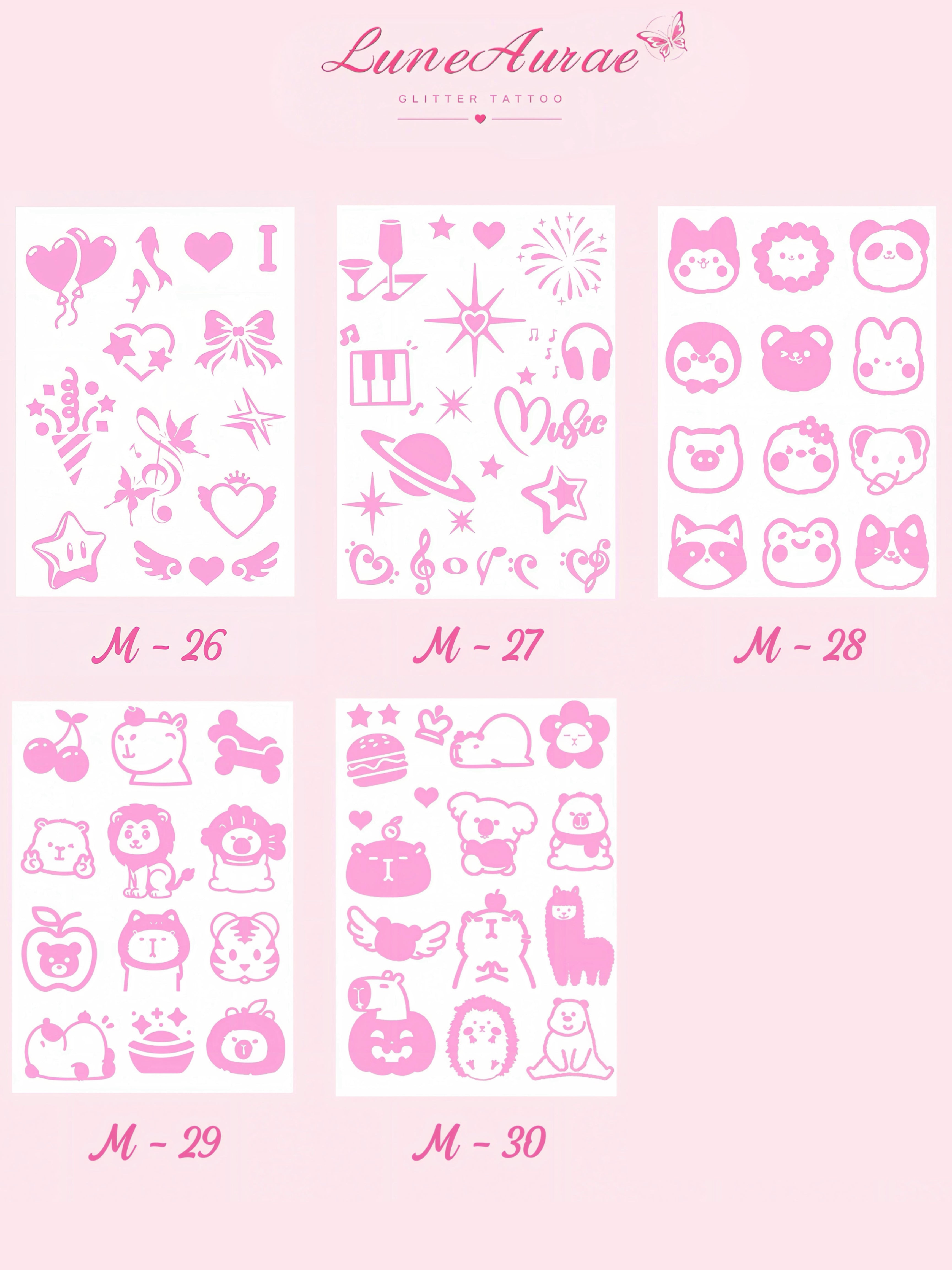 DIY Glitter Tattoo Sticker - M Series