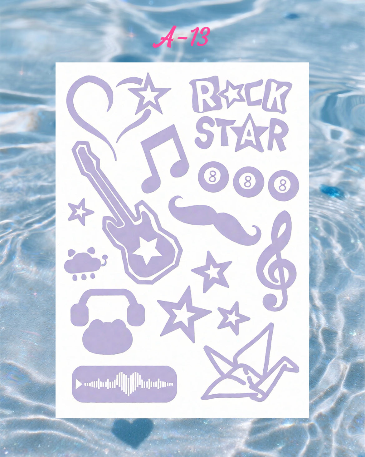DIY Glitter Tattoo Sticker-A series