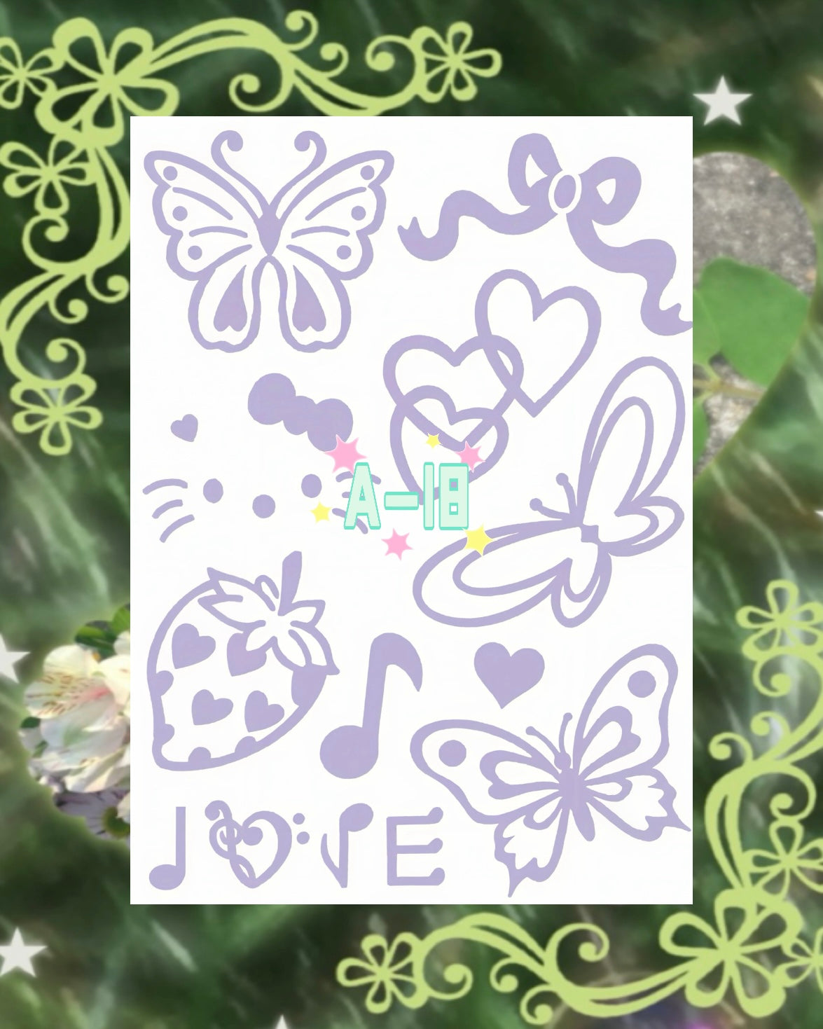 DIY Glitter Tattoo Sticker-A series