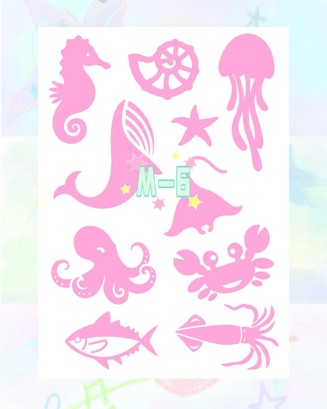 1 Sheet DIY Glitter Tattoos - M Series