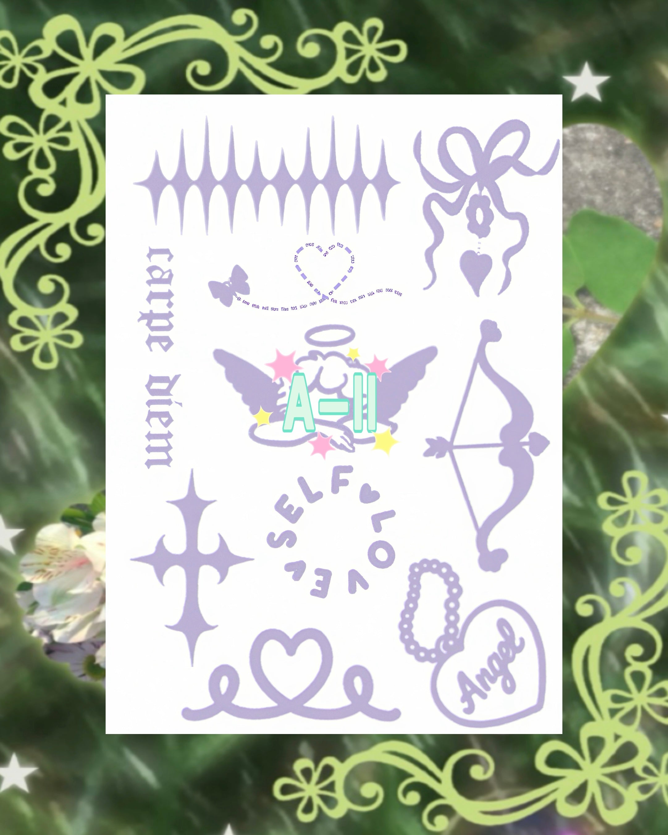 DIY Glitter Tattoo Sticker-A series