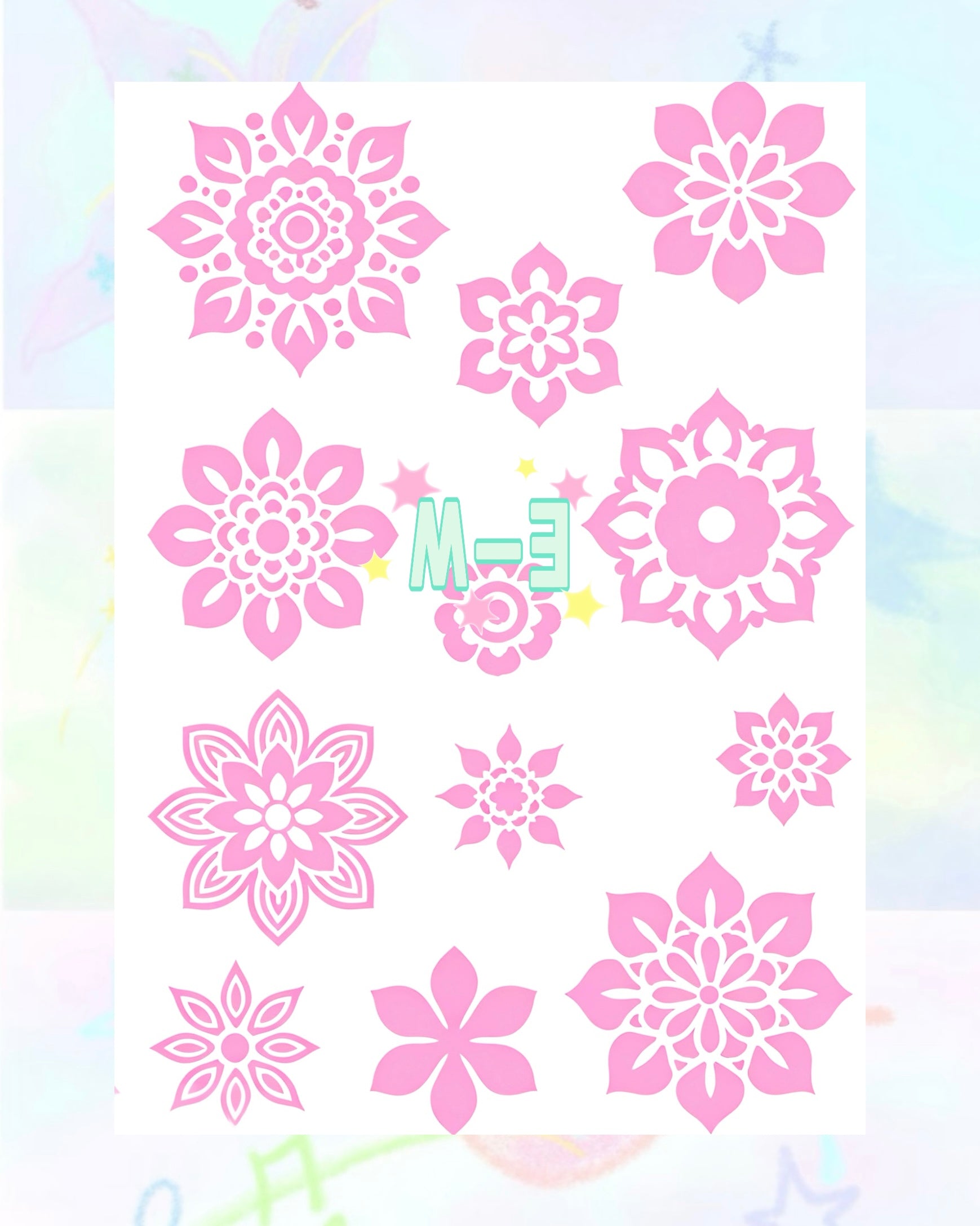 1 Sheet DIY Glitter Tattoos - M Series