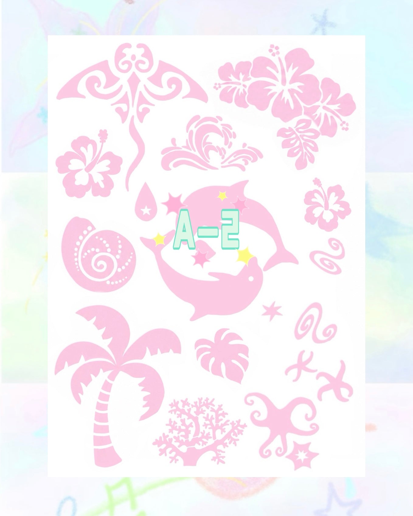 1 Sheet DIY Glitter Tattoos-A series