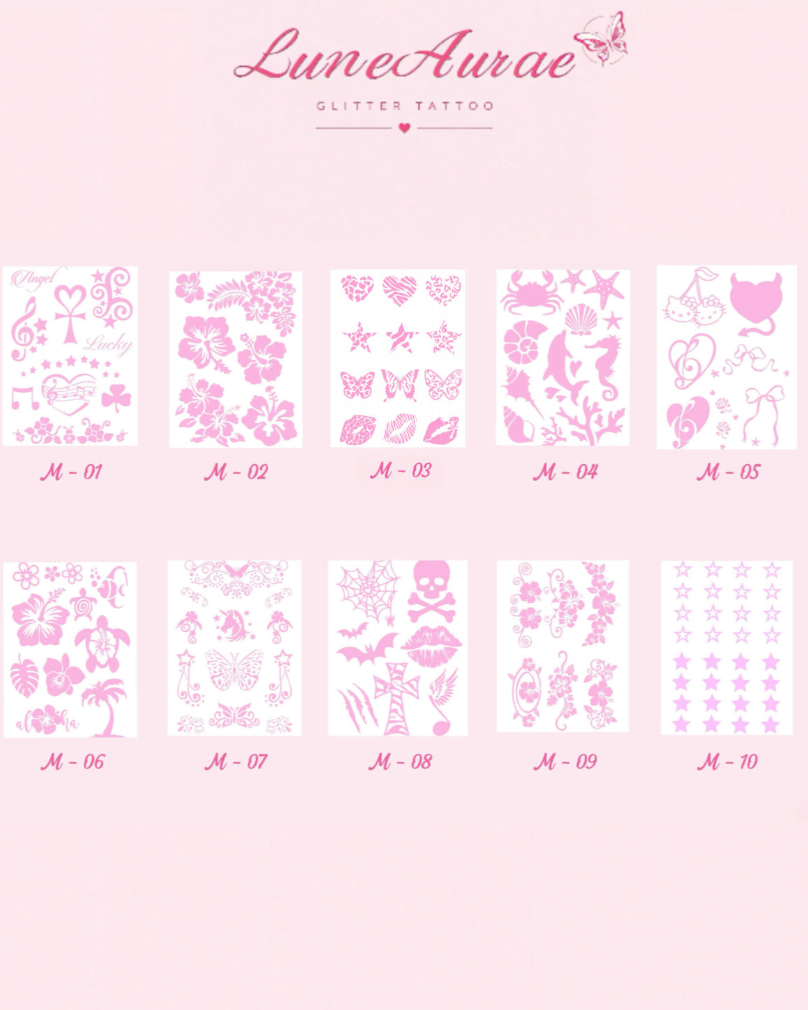 DIY Glitter Tattoo Sticker - M Series