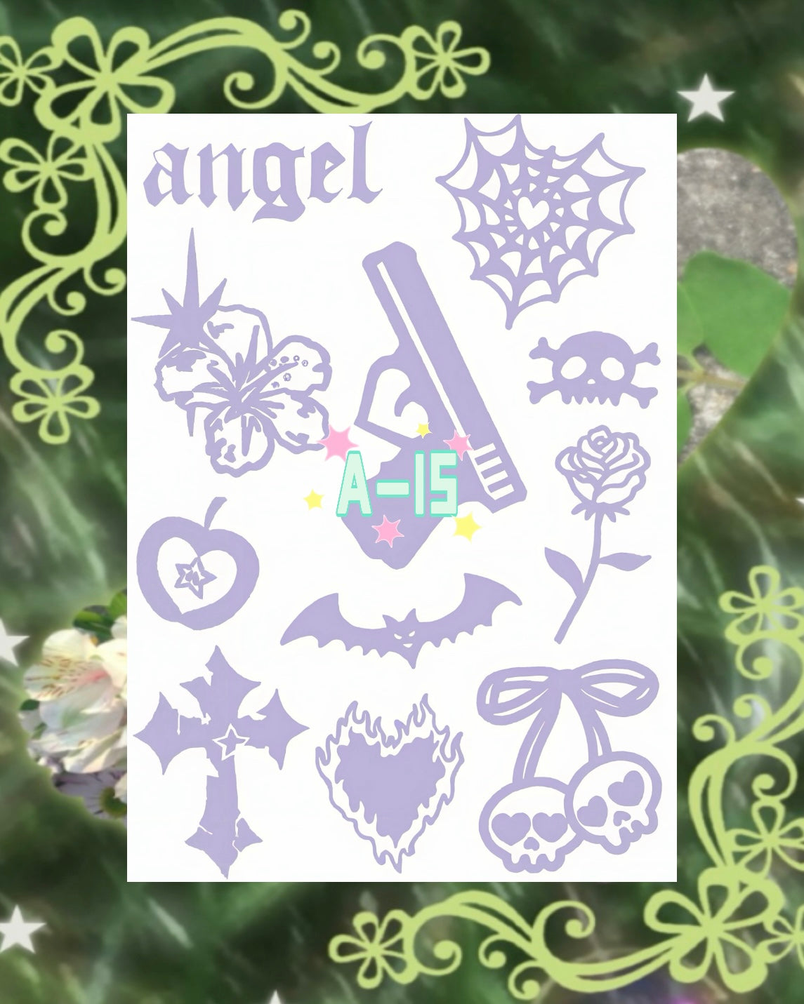DIY Glitter Tattoo Sticker-A series