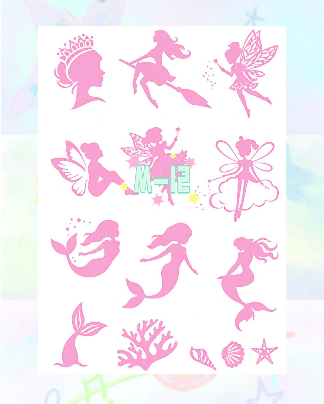 1 Sheet DIY Glitter Tattoos - M Series