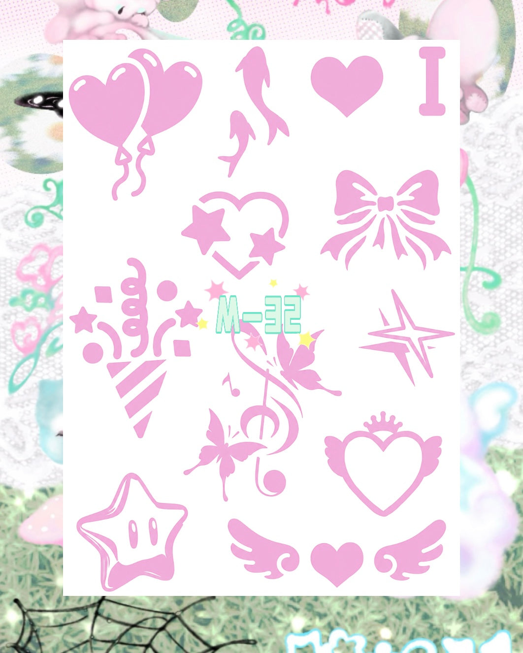 DIY Glitter Tattoo Sticker - M Series