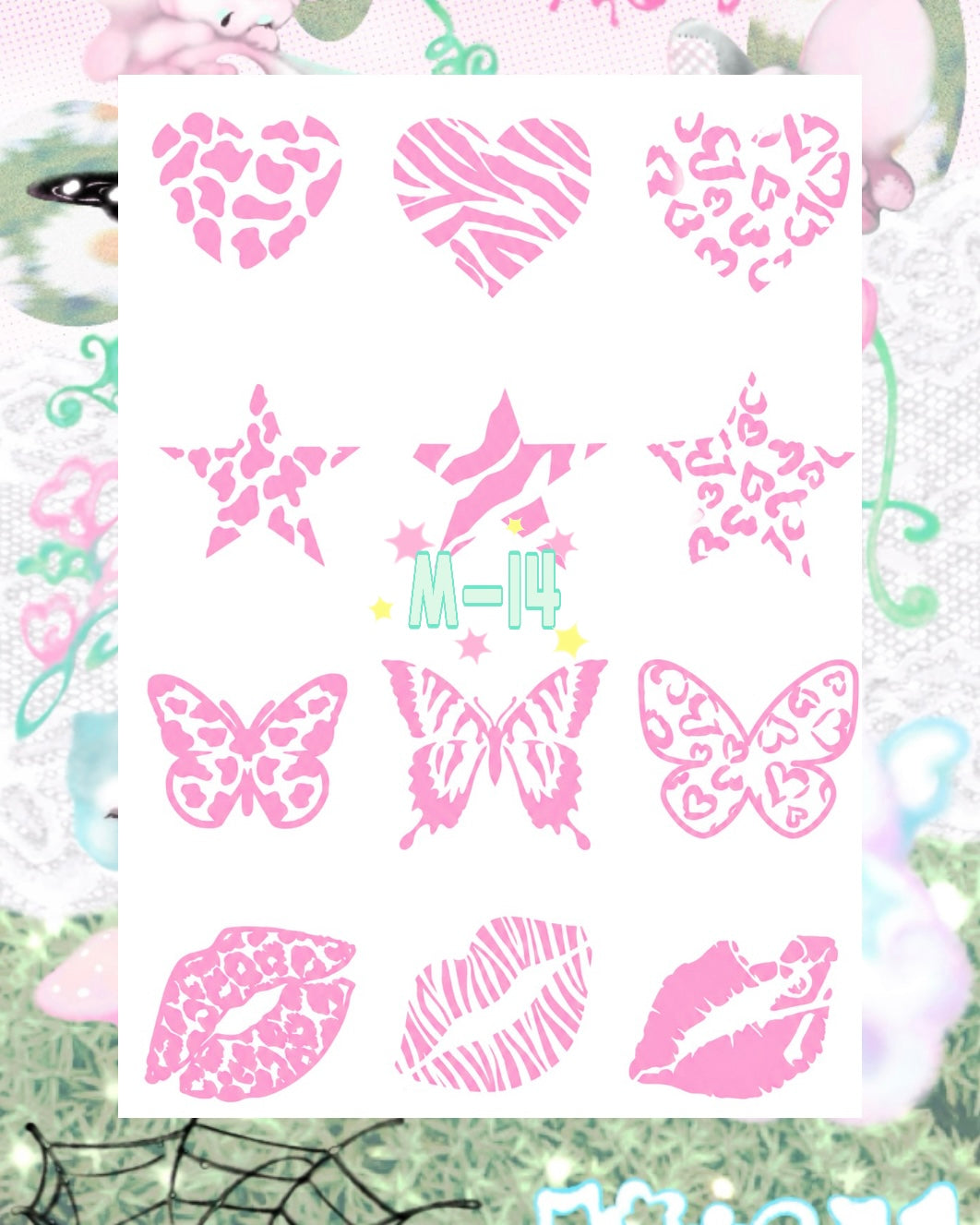 DIY Glitter Tattoo Sticker - M Series