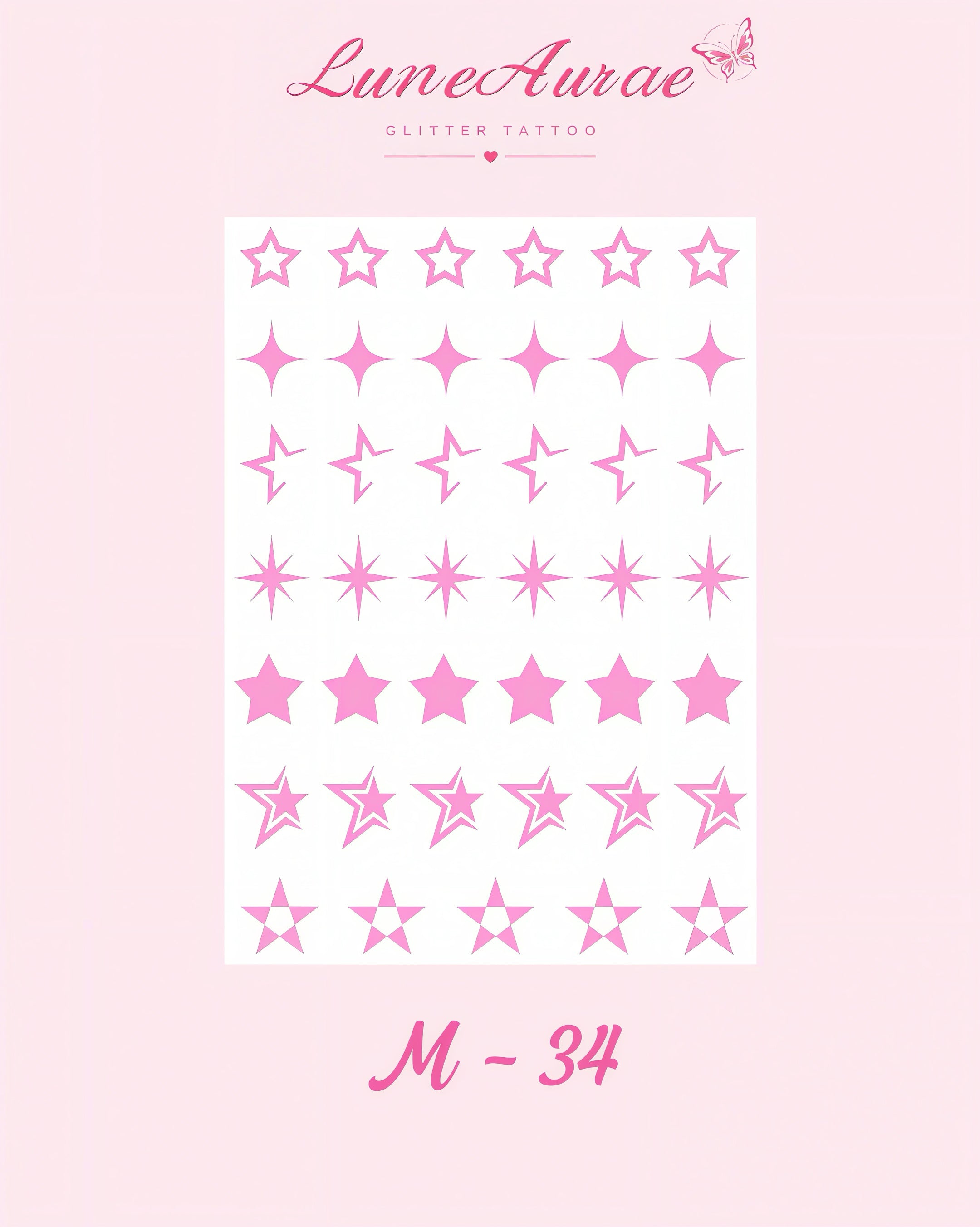 DIY Glitter Tattoo Sticker - M Series