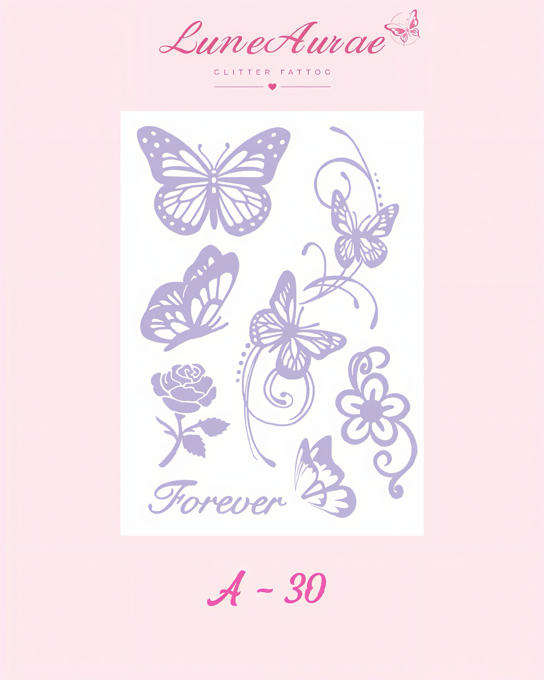DIY Glitter Tattoo Sticker-A series