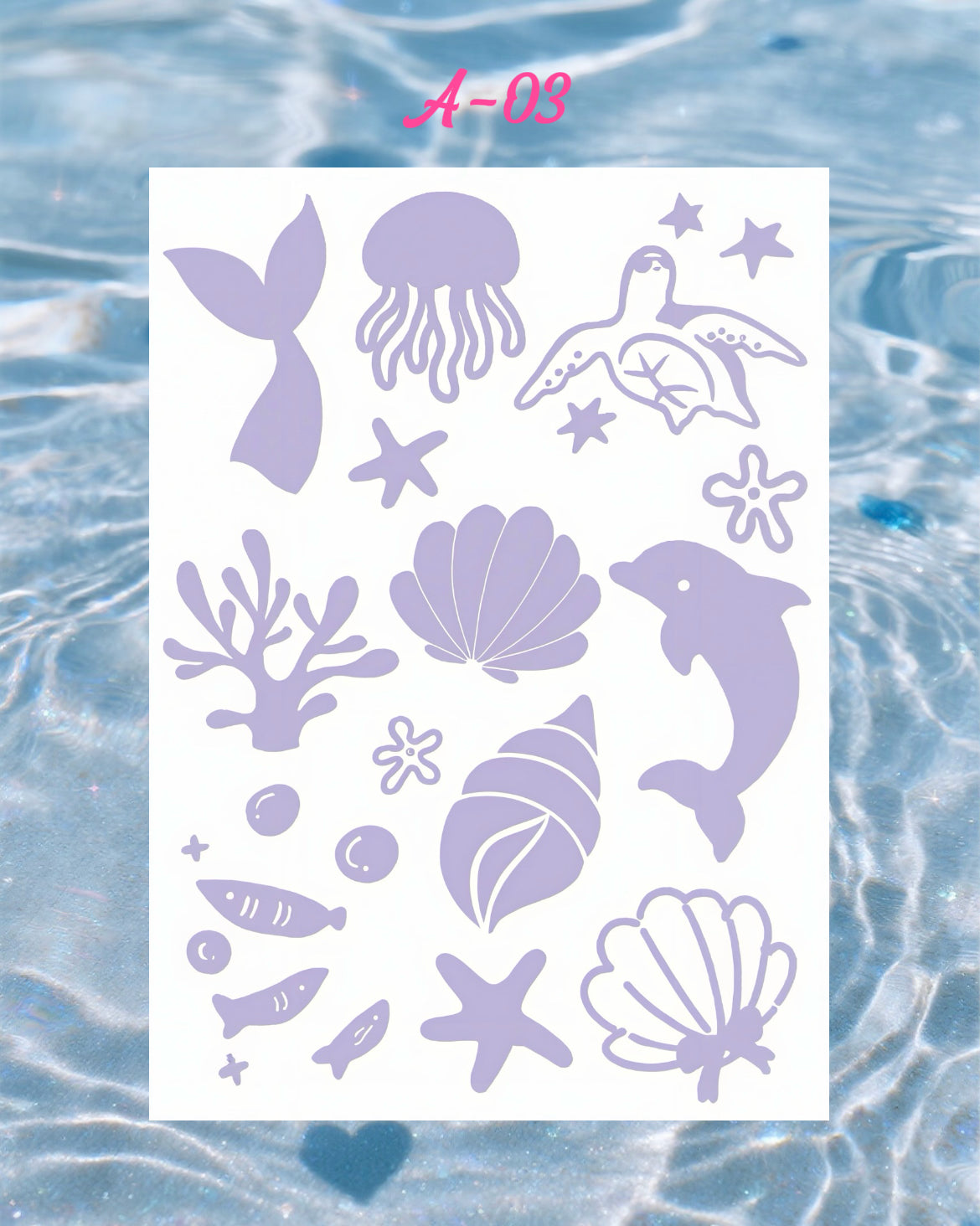 DIY Glitter Tattoo Sticker-A series