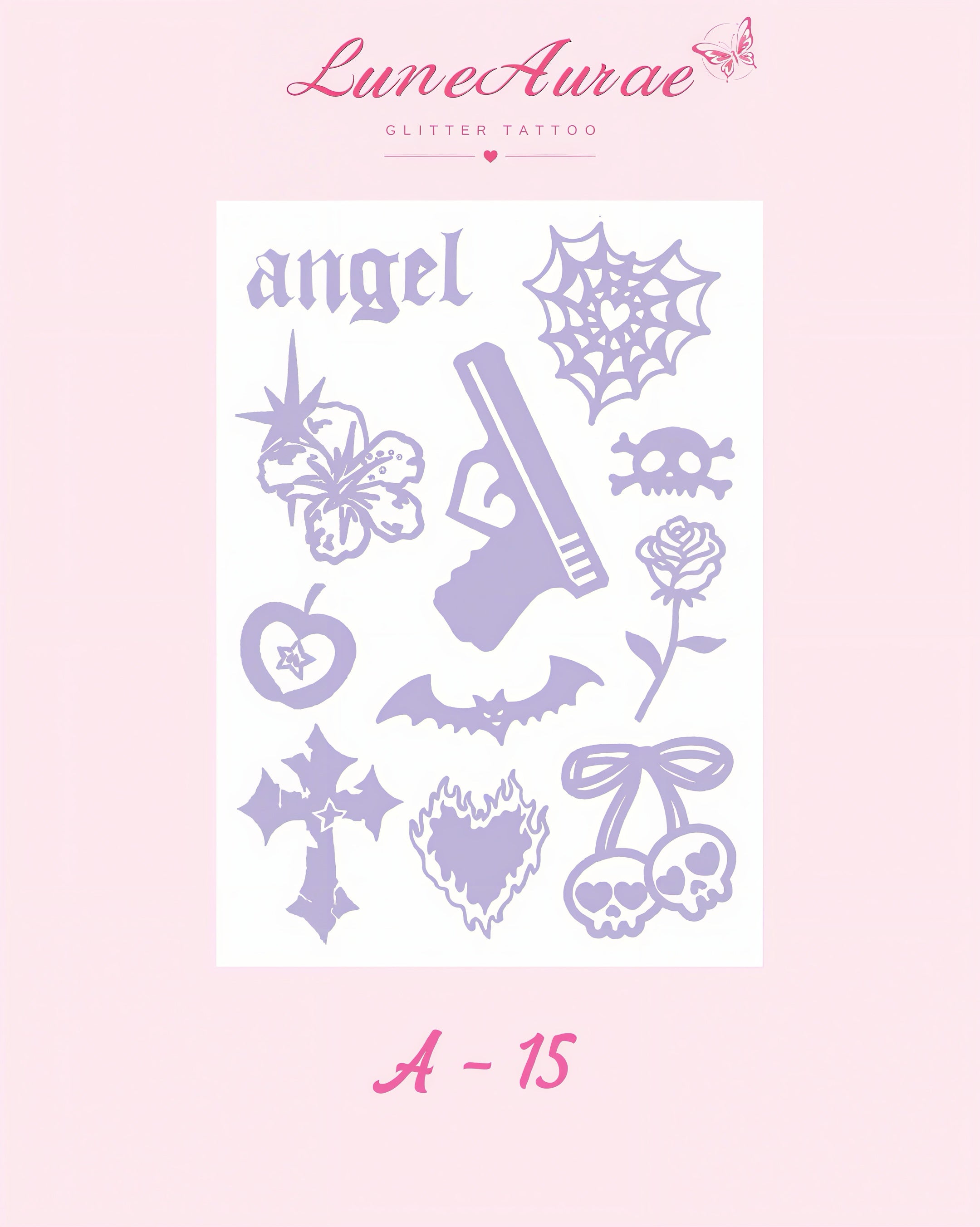 DIY Glitter Tattoo Sticker-A series