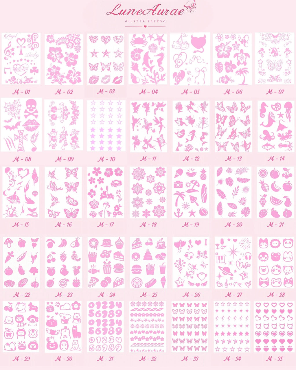DIY Glitter Tattoo Sticker - M Series