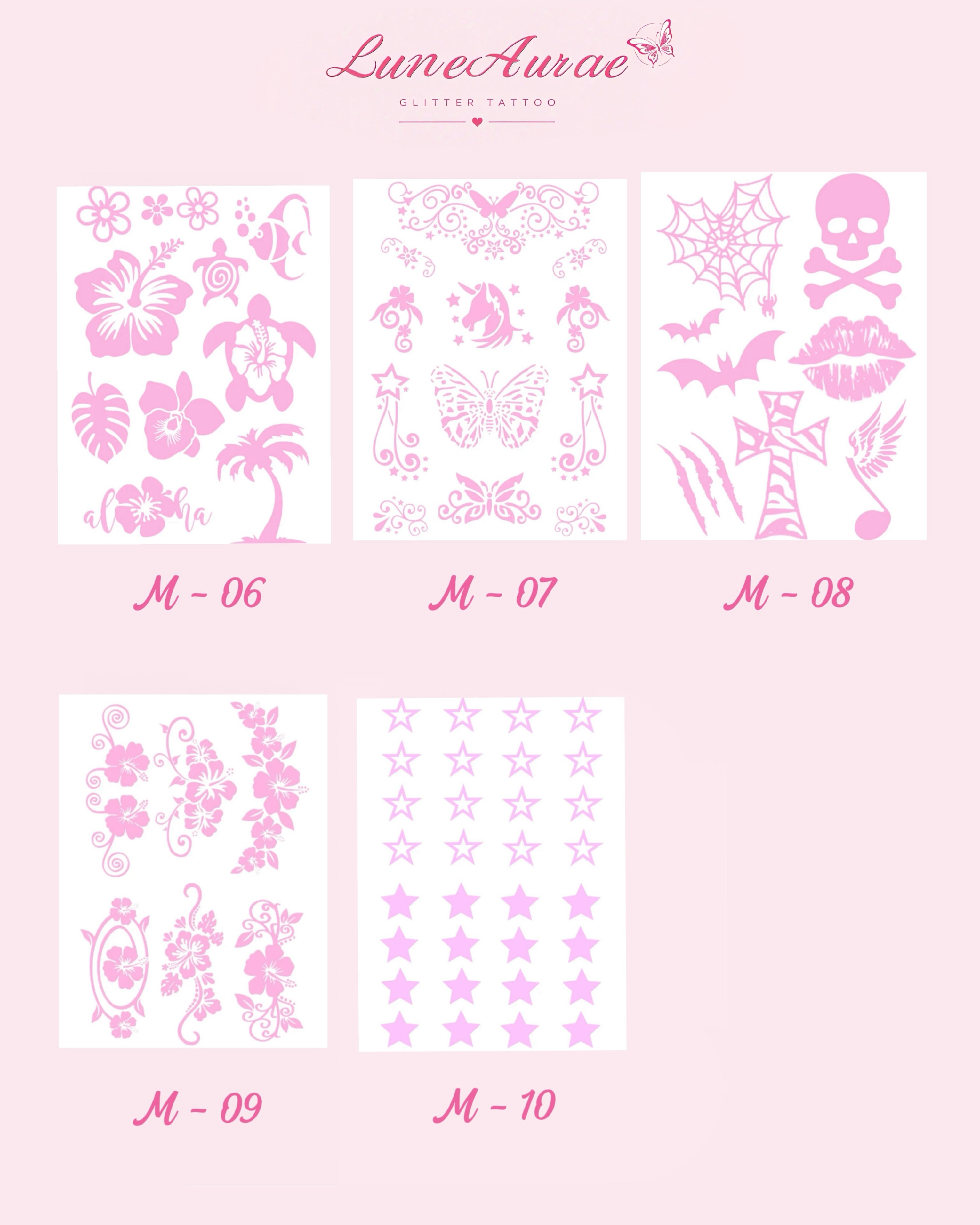 DIY Glitter Tattoo Sticker - M Series