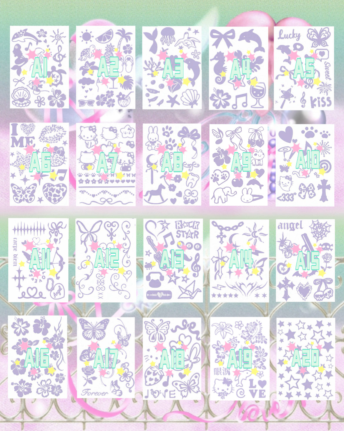 DIY Glitter Tattoo Sticker